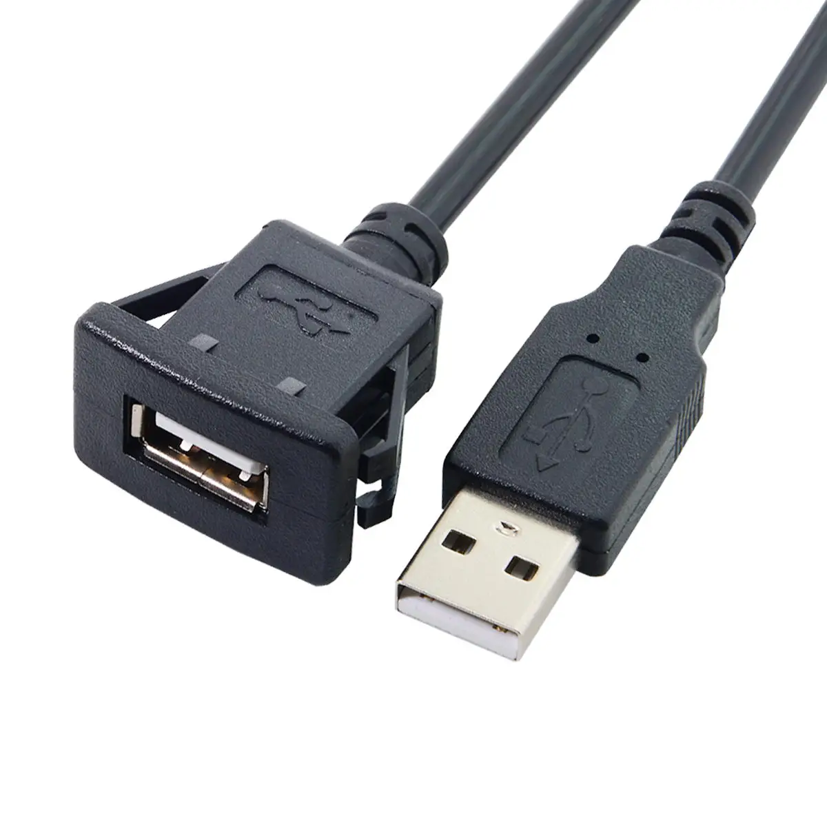 1 м водонепроницаемый одиночный USB 2 0 удлинитель защелка крепление автомобиля AUX