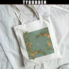 Холщовая Сумка для покупок для женщин, сумочка для книг большого размера в стиле Харадзюку, женская уличная одежда с графическим принтом