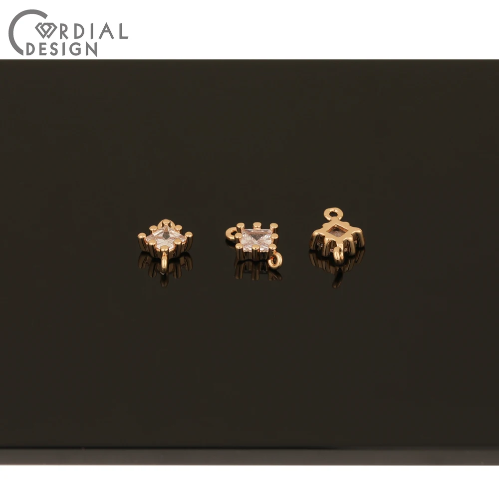 

Cordial Design 100Pcs 7*10MM Jewelry Accessories/DIY Connectors/Earring Making/CZ Charms/Hand Made/Jewelry Findings & Components