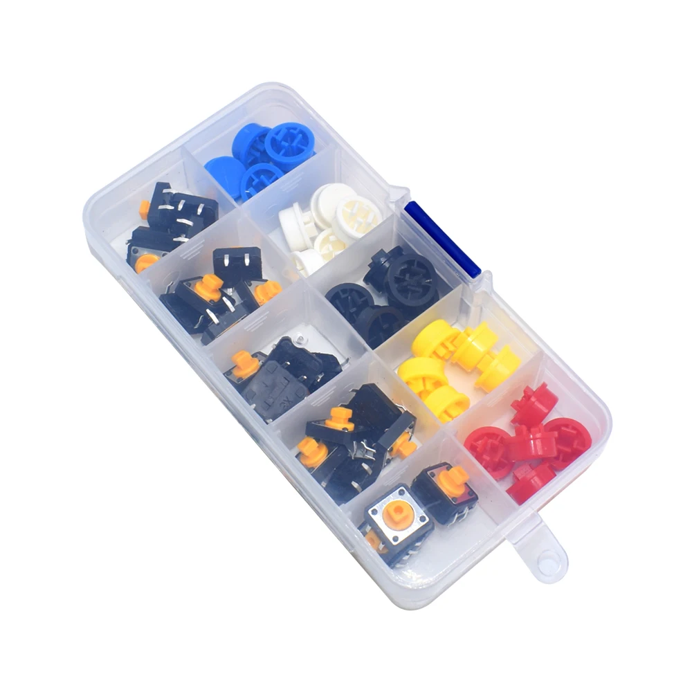 Тактильный кнопочный переключатель WAVGAT 25 шт. мгновенный сенсорный колпачок 12*12*7 3