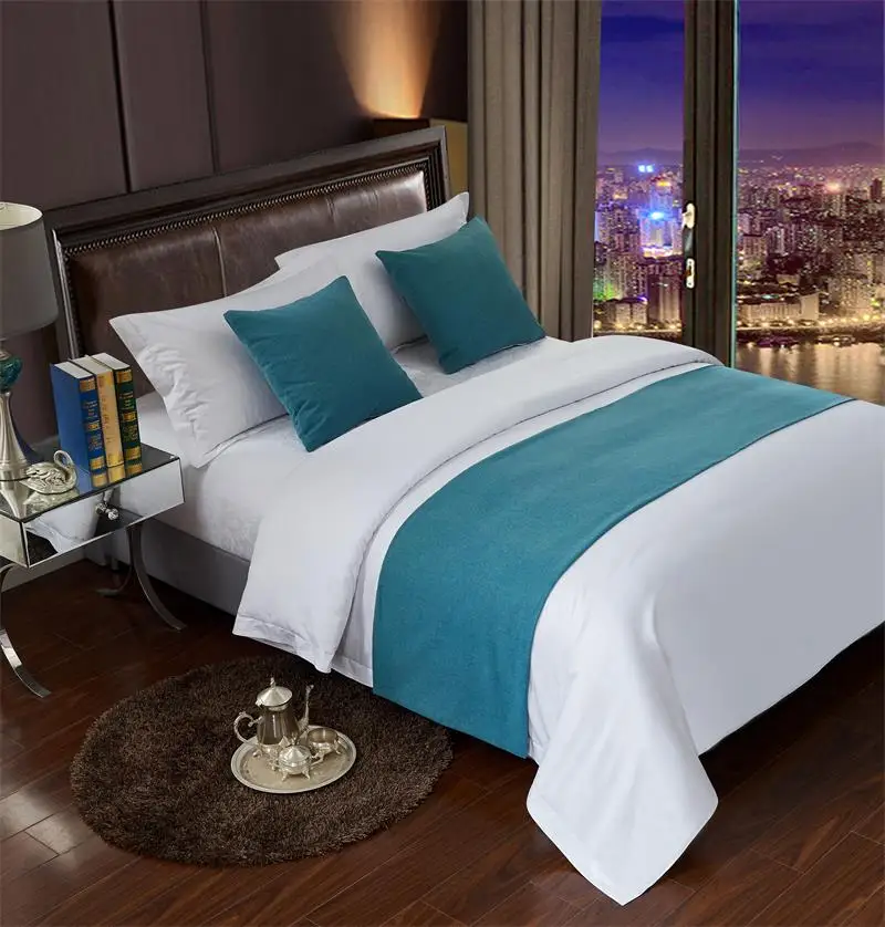 Зеленый комплект для кровати и подушек отелей|Покрывало| |