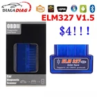 ELM327 V1.5 Bluetooth Super MINI ELM 327 OBD2 диагностический инструмент считыватель кодов elm327 1,5 для Android по самой низкой цене