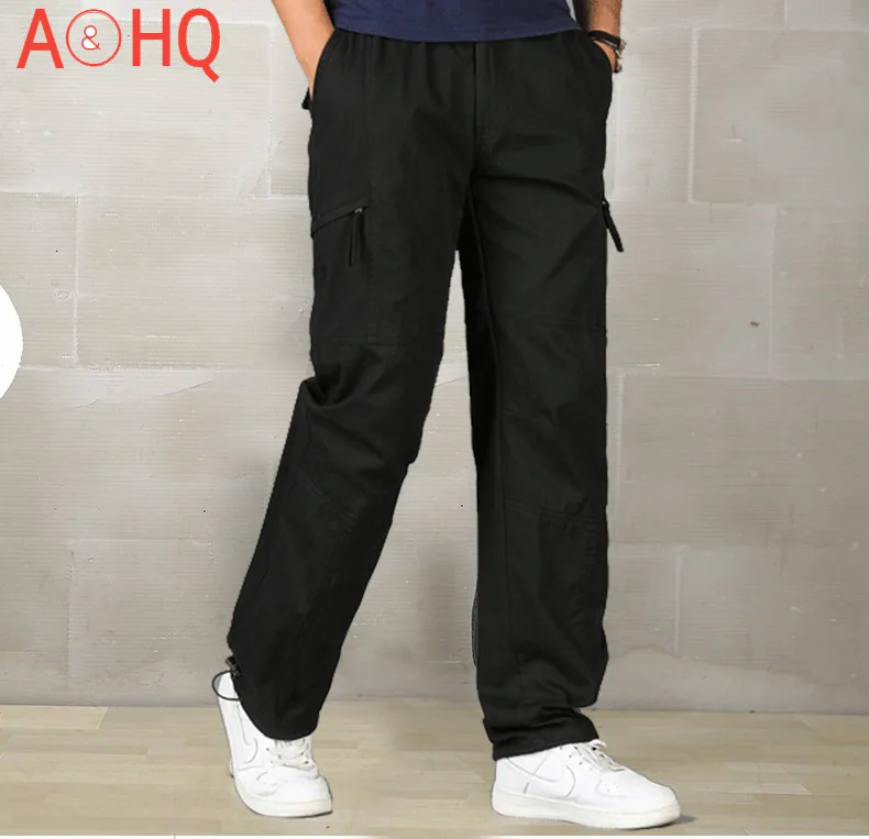 

Cargo Pants Men Elastic Waist Military Casual Pants Men Summer Clothing Male Trousers