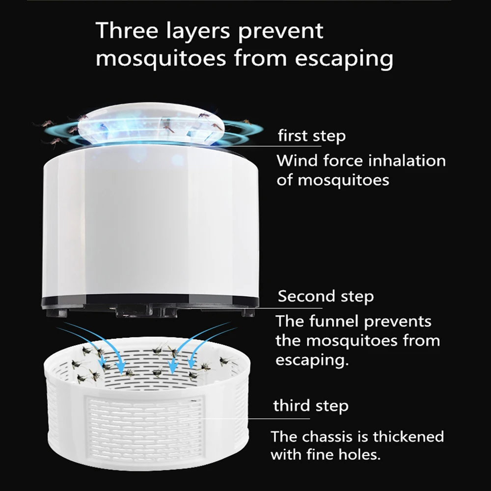 Электронный москитный убийца лампа USB Анти москитные насекомые комары Жук Zapper