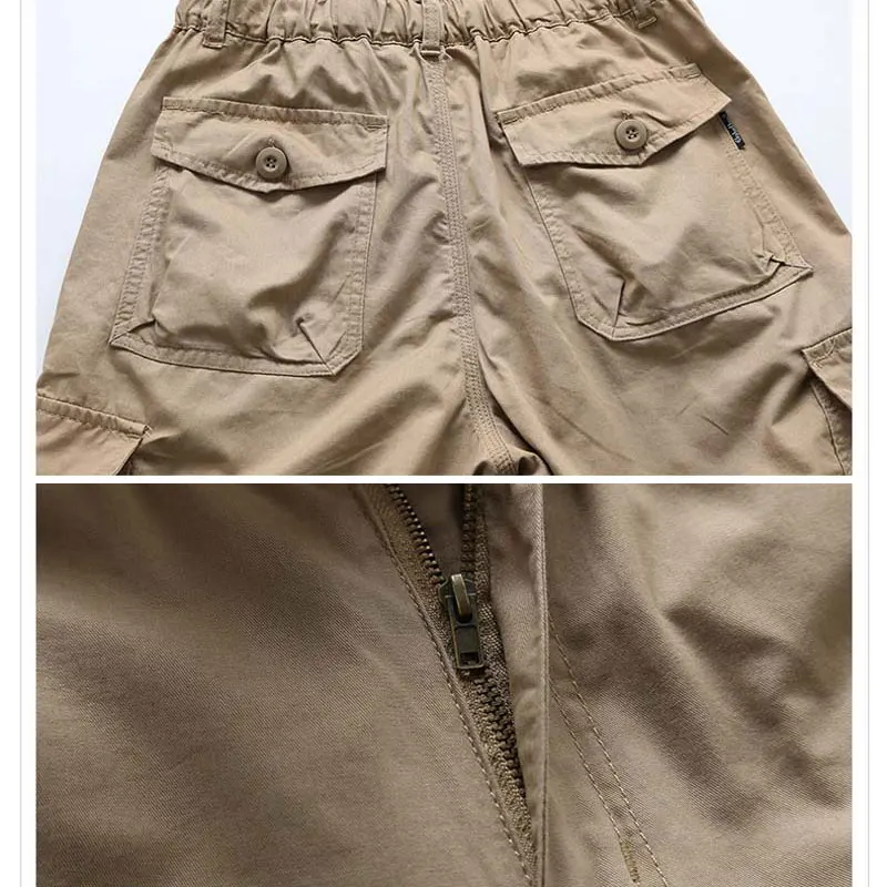 Летние тонкие хлопковые Капри с несколькими карманами укороченные брюки для