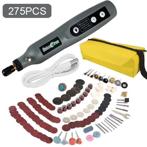 

USB Mini Cordless Drill Pen Rechargeable Wireless Engraving Pen With LED Rotary Tool Dremel Electric Drill Grinding Accessories