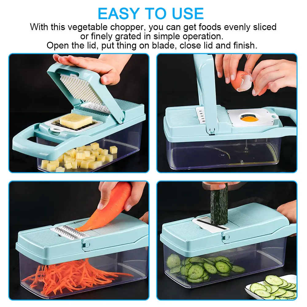 5 в 1 Еда овощей фруктовый салат очистки фруктов и Slicer измельчитель игрок