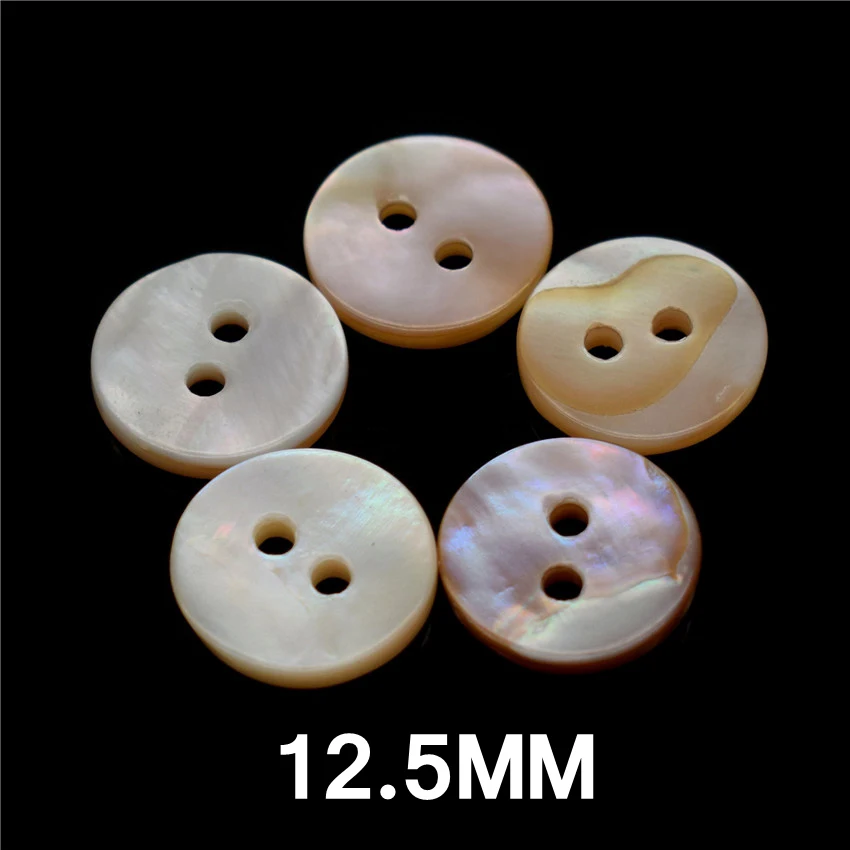 12.5mm Мини 40 шт. крошечные пуговицы в виде раковины для кукол, одежда для рукоделия, декоративные раковины, цветные перламутровые круглые пуговицы, аксессуары для шитья - Цвет: 12.5mm