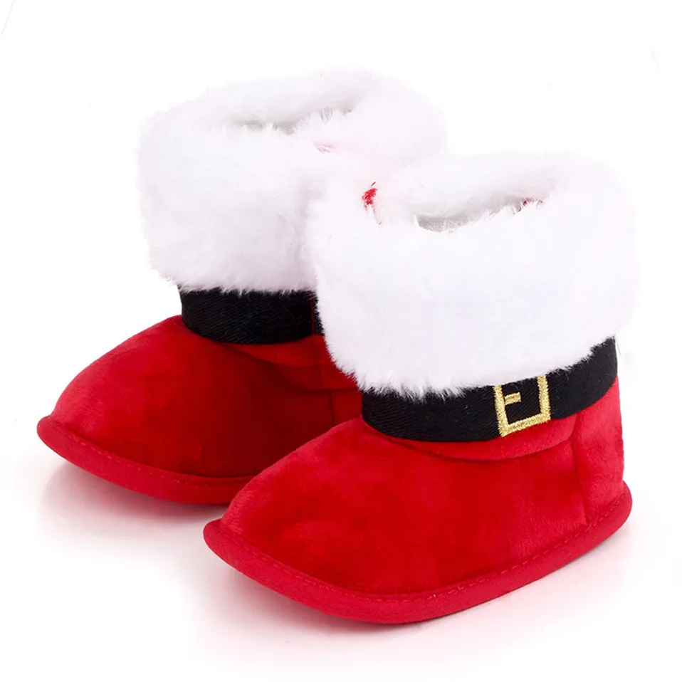 

Baby Winter Boots First Walkers Christmas 2021 Baby Shoes Baby Boys Girls Winter Warm Santa Claus Cute Xmas Baby Boots
