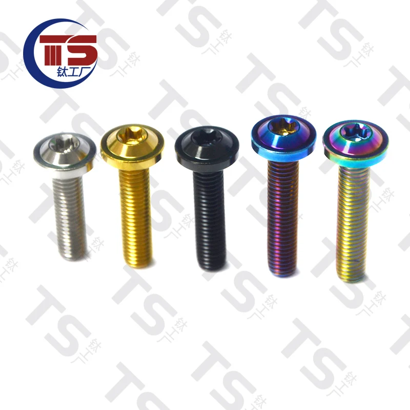 TS Titanium Bolt M8X15/20/25/30/35/40/45mm Torx Head Ti Screw for Motorcycle V Brake Forks Parts Fastene（1pc） | Обустройство дома
