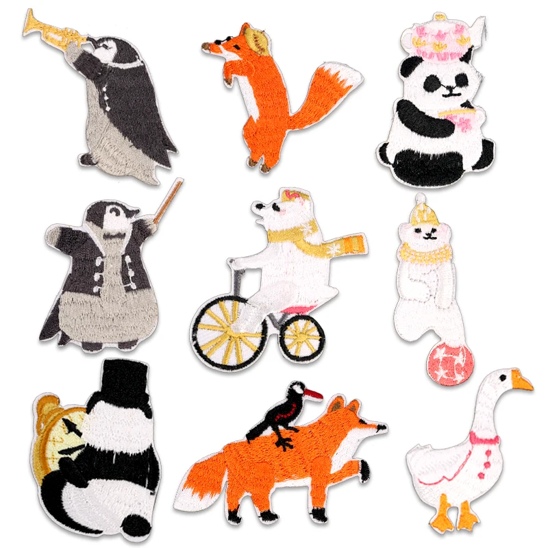 9 шт панда Амин гладильная термо наклейки вышитые нашивки на одежду значки appliuqe