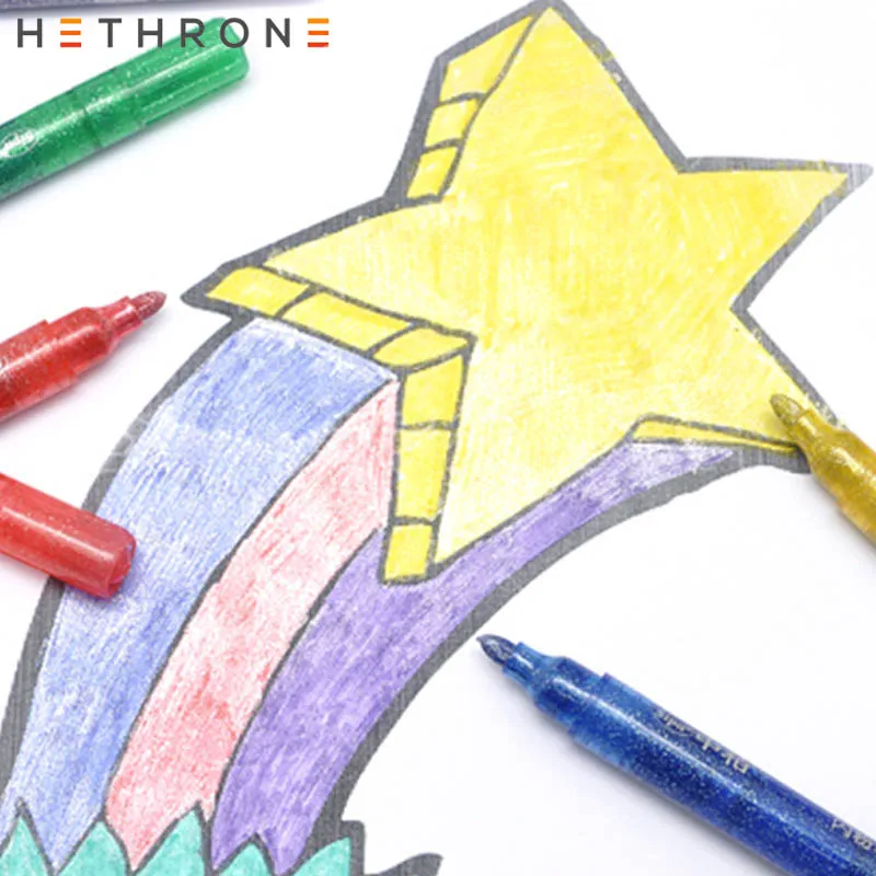 5 шт. Корейская блестящая ручка граффити на водной основе|Фломастеры| |