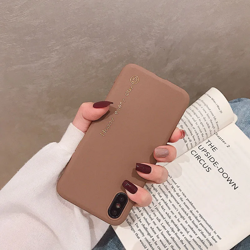 VZD простой сплошной I Love U iphone 11 Pro X 7 Чехол для iphone Xs Max Xr женский анти-осень телефон 6S Tpu мягкий чехол 8 7plus задняя крышка - Цвет: Every day