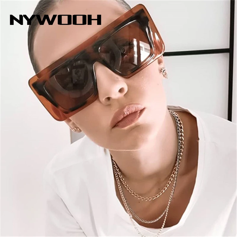 

NYWOOH Square Sunglasses Women Oversized Gradient Sun Glasses Ladies Candy Colorful Big Frame Shades Eyewear UV400 Goggles