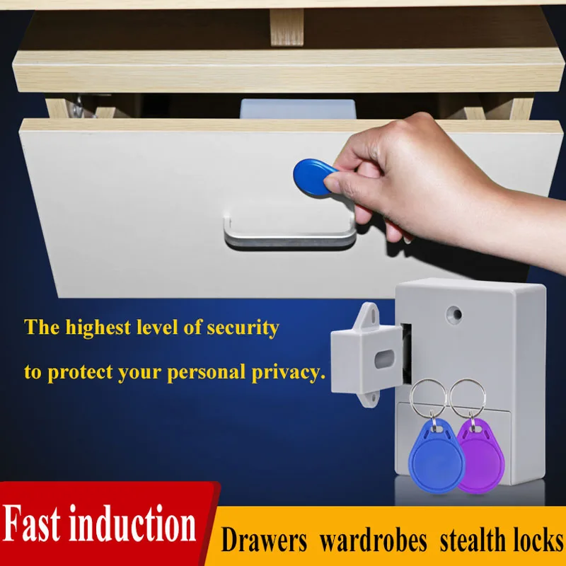 IC Card сенсор цифровой RFID ящик карты замок DIY Электронный шкаф батарея невидимый