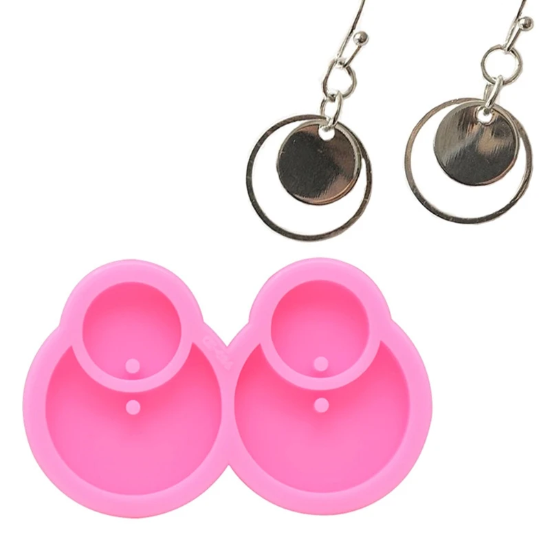 

DIY Crafts Jewelry Pendant Making Tool Keychain Casting Silicone Mould Shiny Mirror Earrings Epoxy Resin Mold