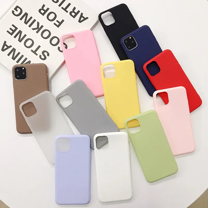 300 шт матовый чехол для iPhone 11 Pro Max X XsMax 7 8 Plus мягкие чехлы из ТПУ аксессуары