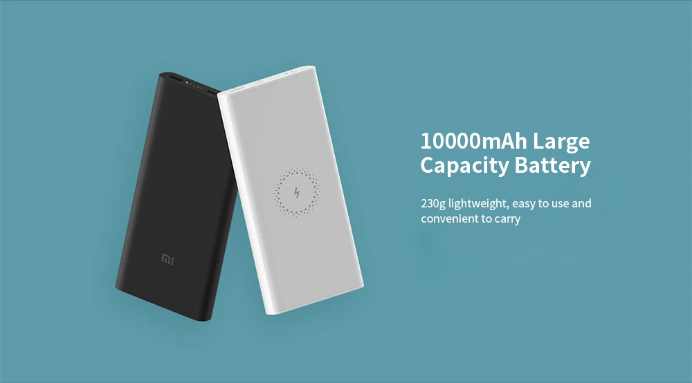 Xiaomi 10000mAh беспроводной внешний аккумулятор 10 Вт Qi Быстрое беспроводное зарядное устройство type-C QC3.0/PD3.0 Зарядка для iPhone 11 Pro XR для huawei P30