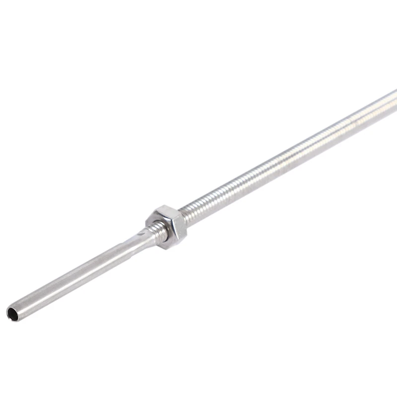 

Swage Threaded Stud Tension End Fitting Terminal for 1/8 Inch Cable Railing, T316 Stainless Steel Marine Grade (10 Inch Long, fo