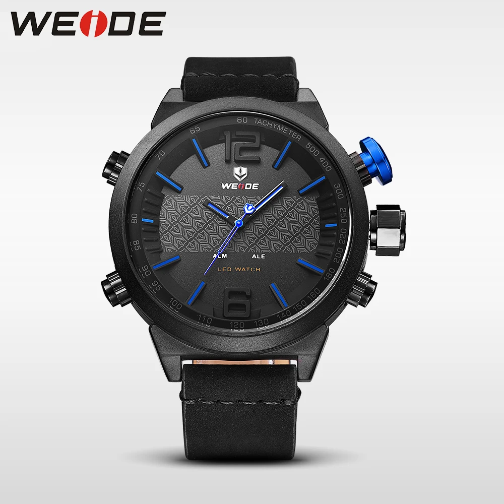 WEIDE Для мужчин аналоговые светодиодный цифровой Дисплей кварц двигаться t часы с