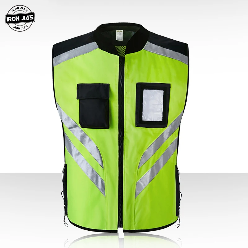 IRON JIA'S Motorcycle Reflective Vest High Visibility Safety Clothing Breathable Body Safe Protective Moto Rider | Автомобили и