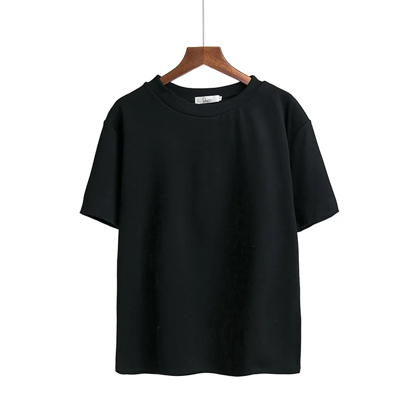 

Harajuku Basic Women Summer New Oversized Cotton T Shirt Solid Casual Loose Tshirt Korean O Neck Female Tops oversized T-shirt