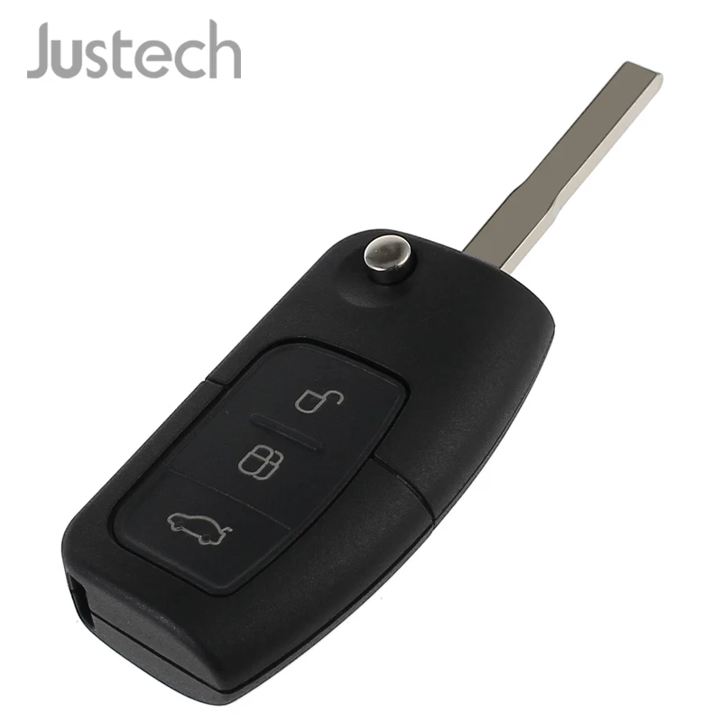 Дистанционный ключ jutech с плоским лезвием электроника 3 кнопки для Ford Focus Mondeo Fiesta S