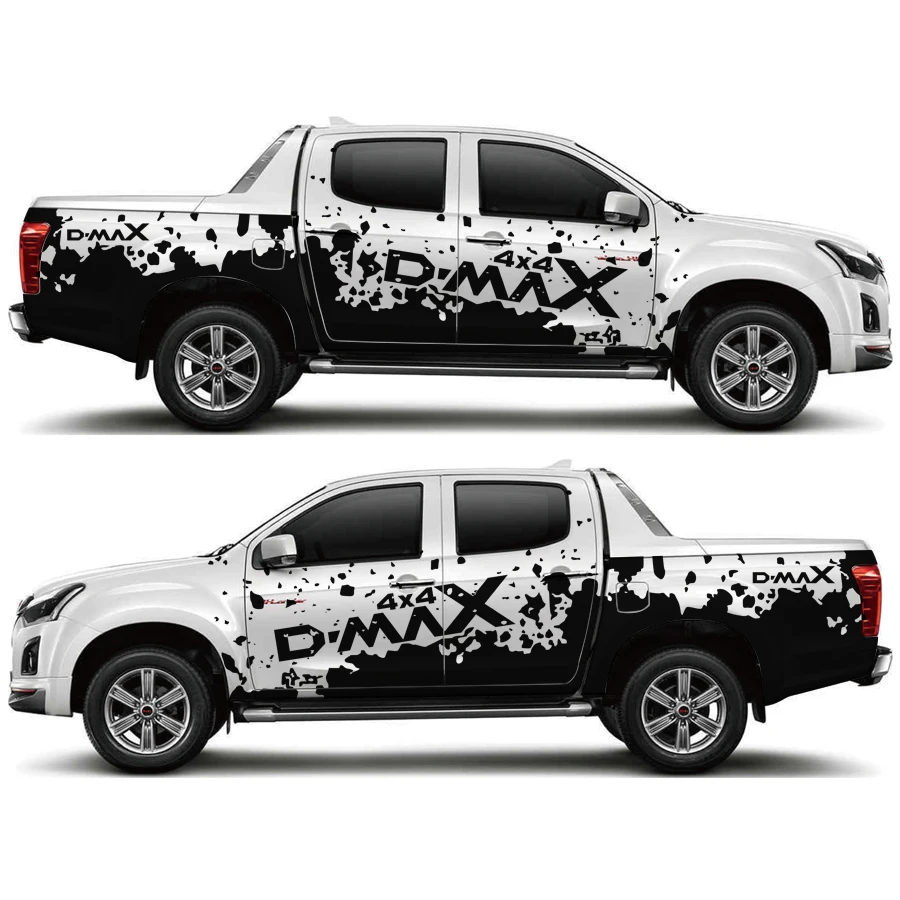 Для dmax настраиваемые аксессуары автомобиля наклейки 2 шт. боковое тело задний