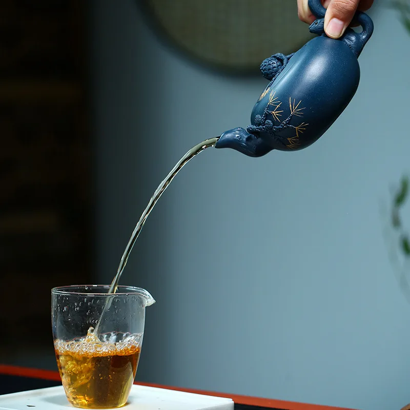 

240 мл фиолетовый глина Исин Белка Виноград чайник для чая горшок китайский стиль домашний чай кунг-фу дахунпао чайник ручной работы чайная п...