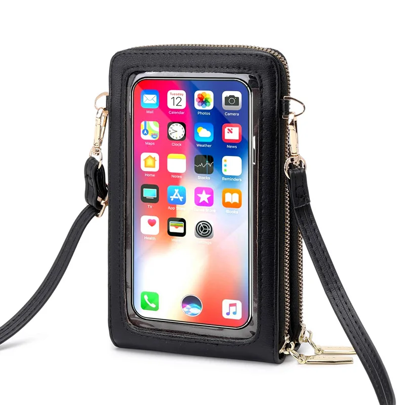 

2021 New Touch Screen Mobile Phone Bag Female Multi-function Fashion Style Mobile Phone Messenger Mini Bag Women Wallet Carteras