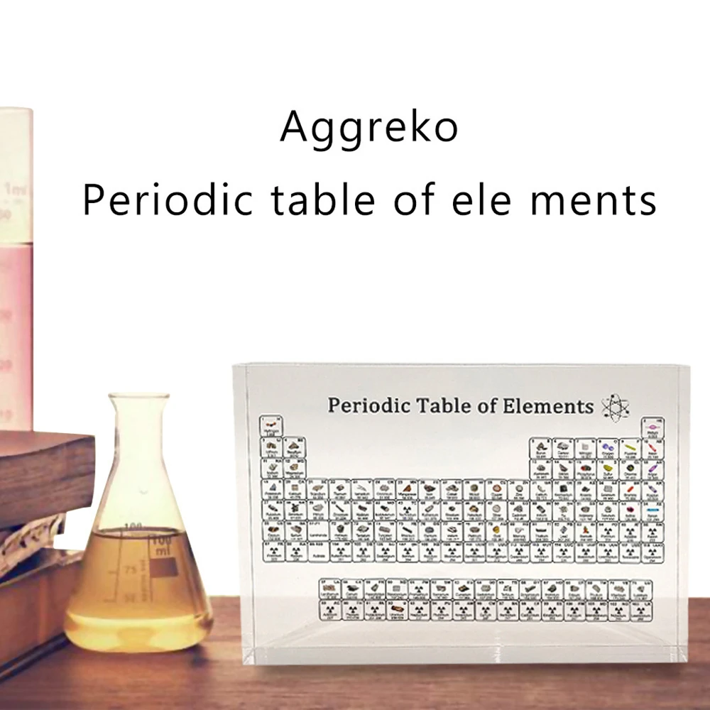 Acrylic Periodic Table Display With Real Elements Kids Teaching School Day Birthday Gifts Chemical Element Home Decor | Дом и сад