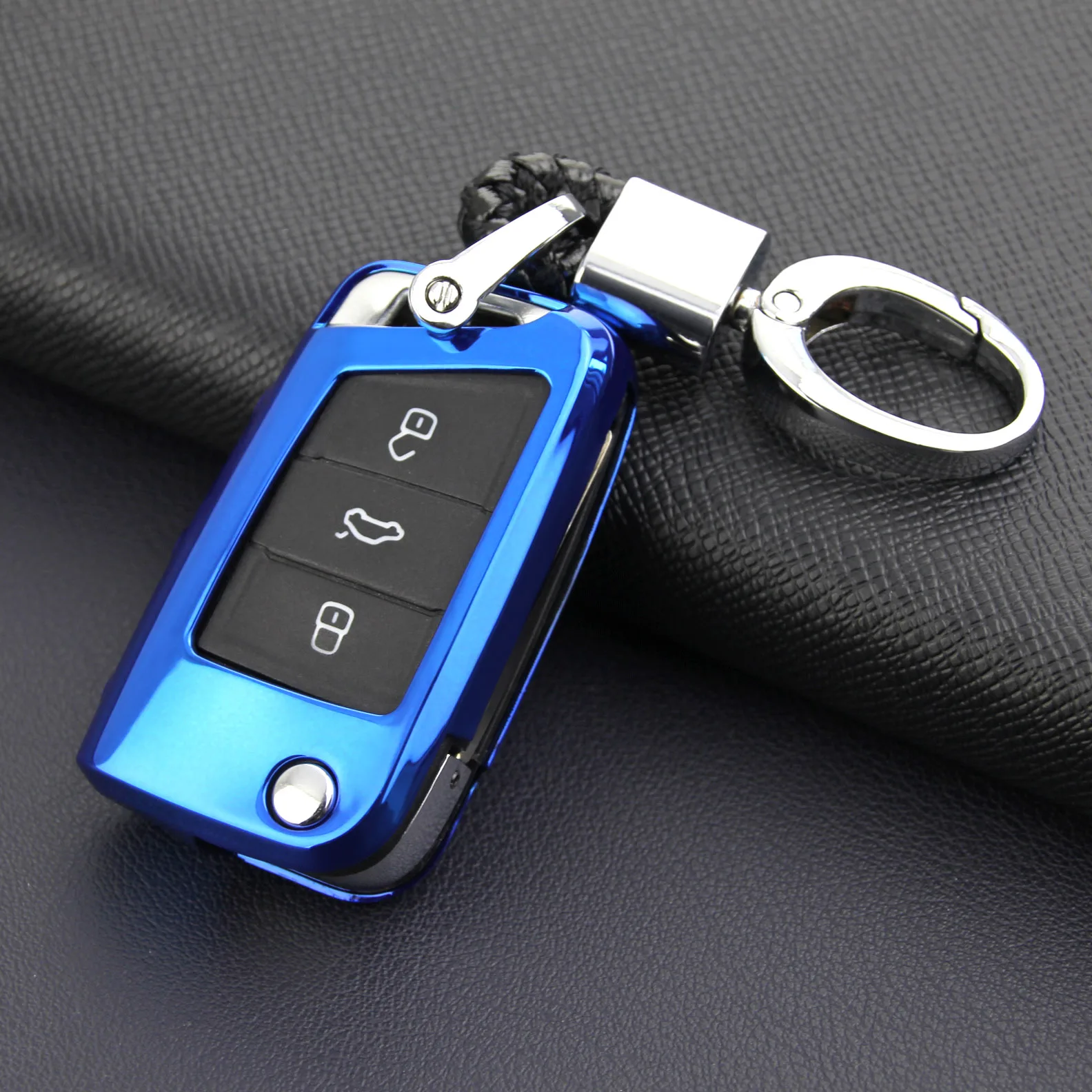 Чехол для VW Golf 7 Polo Tiguan Audi A1 Skoda Octavia Kodiaq Karoq SEAT Ateca Leon Volkswagen Flip Car Key Fob|Футляр