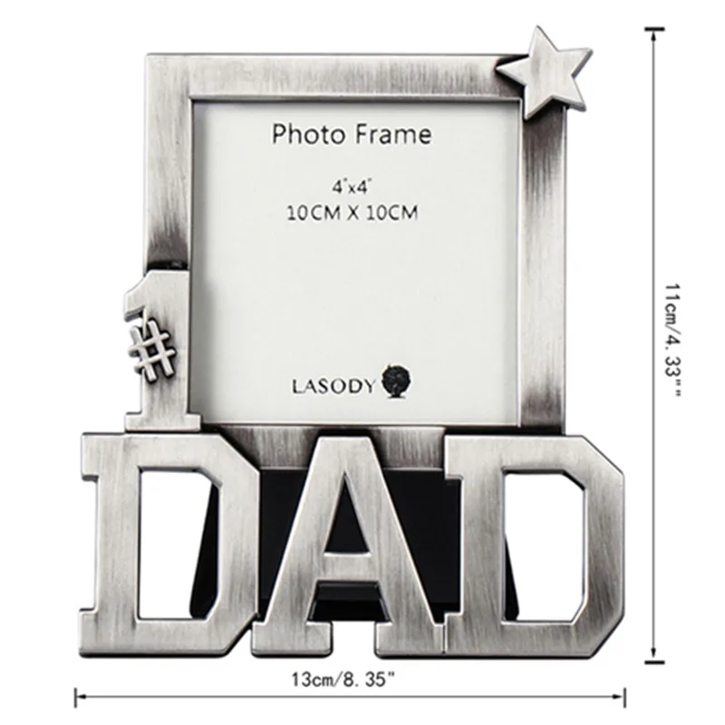 Фоторамка LASODY Dad в стиле ретро серебристые рамки 6x4 для фотографий украшение дома