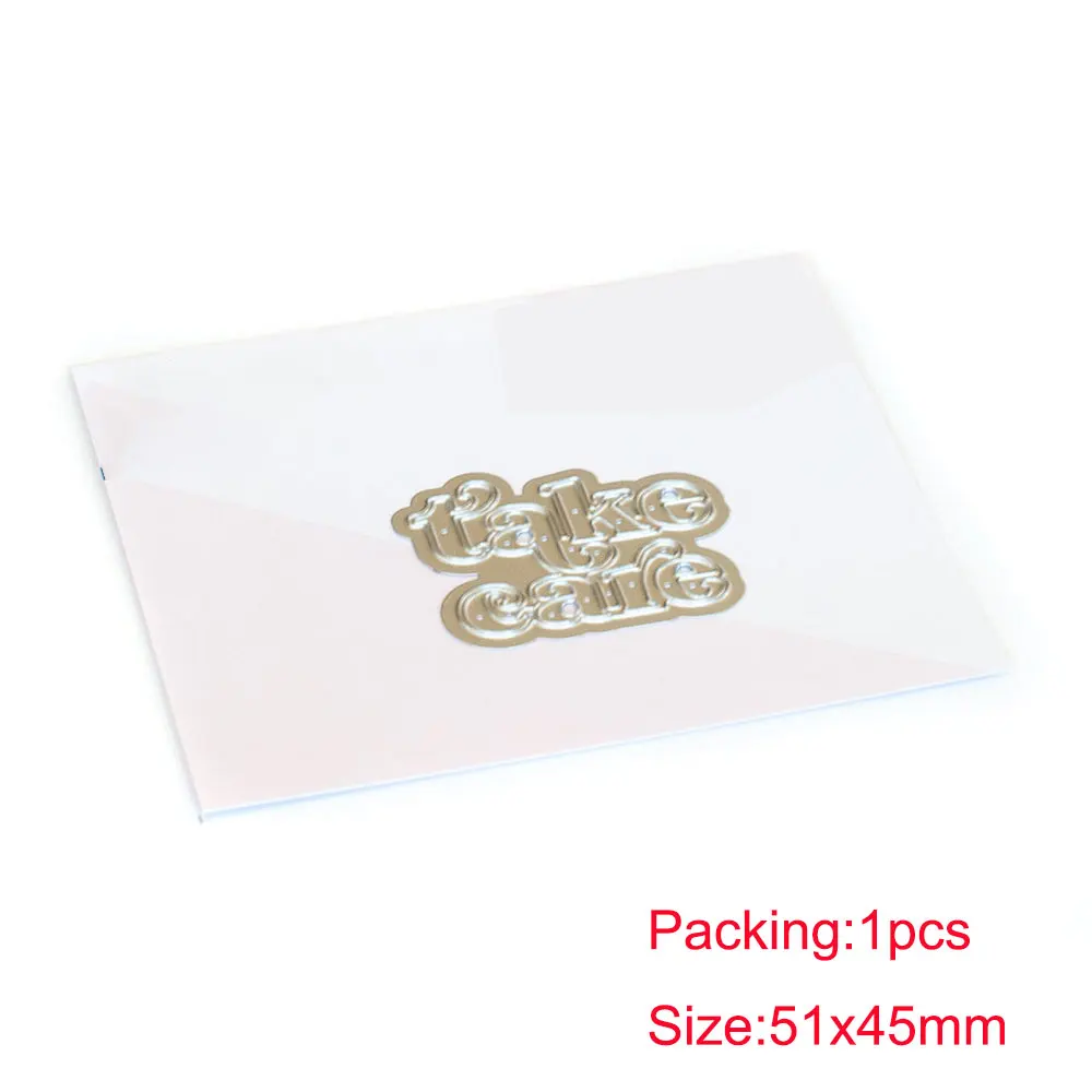 

Take Care Letter Metal Die Cutting 2021 New Diy Die Molds Scrapbooking Paper Making Cuts Crafts Big Die