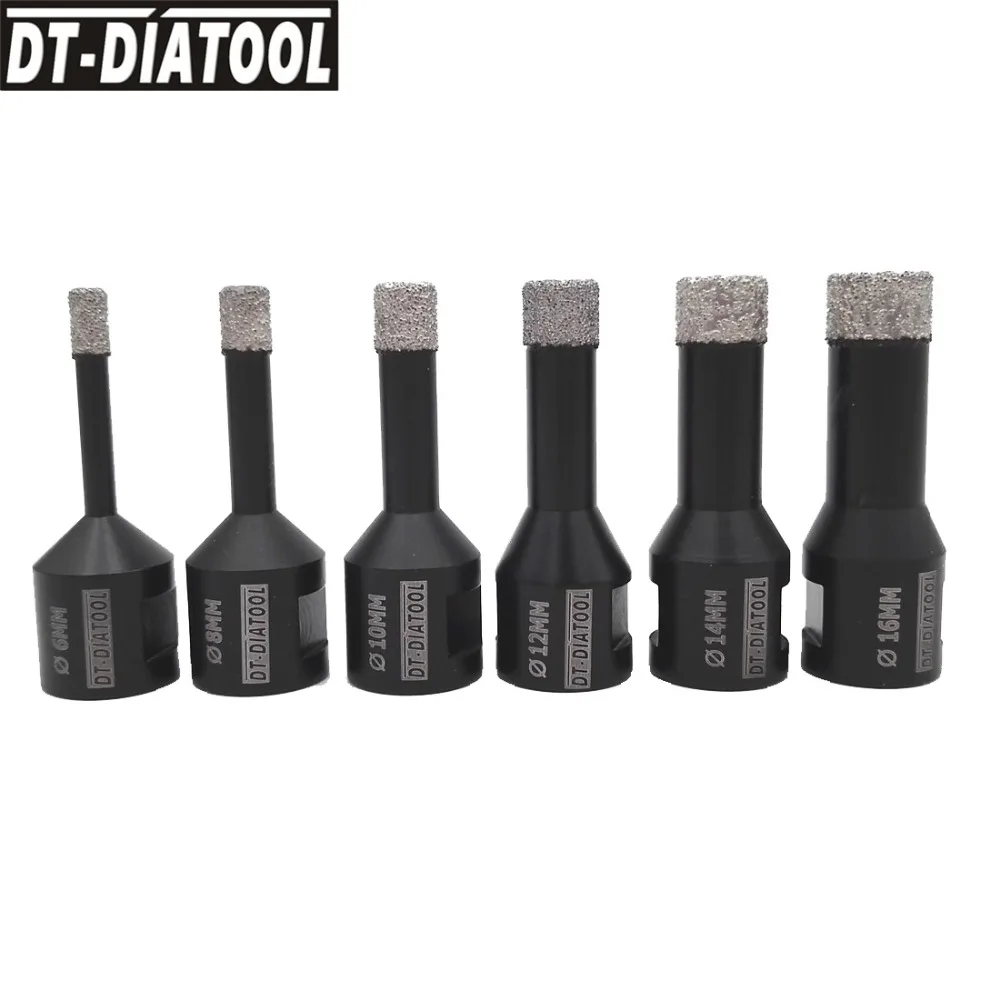 DT-DIATOOL вакуумной пайки алмазного сухого бурения коронки отверстие пилы M14 или 5/8-11 резьбовые сверла для керамической плитки фарфора