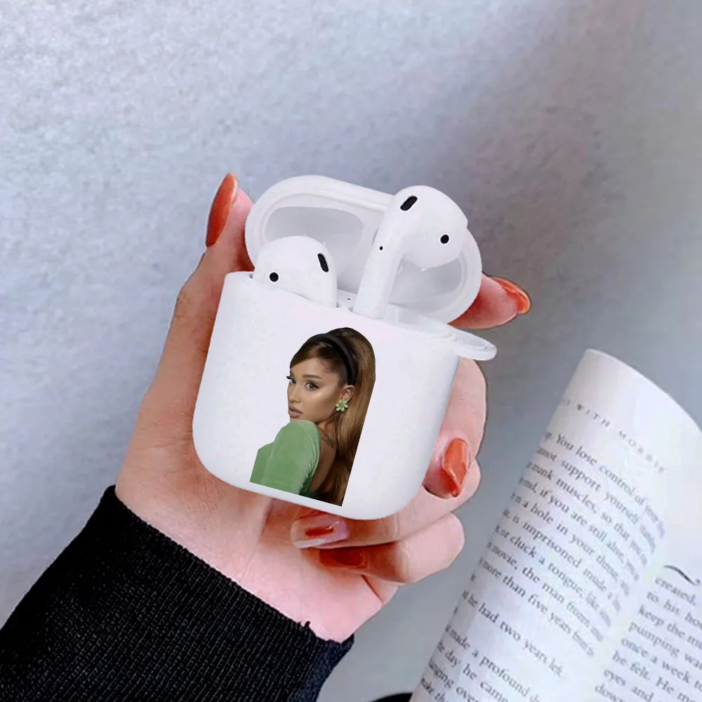 

Hot Ariana Grande Positions White AirPod Case For Apple AirPods 1 2 Cover Wireless Bluetooth Headset Cover Earphone Coque