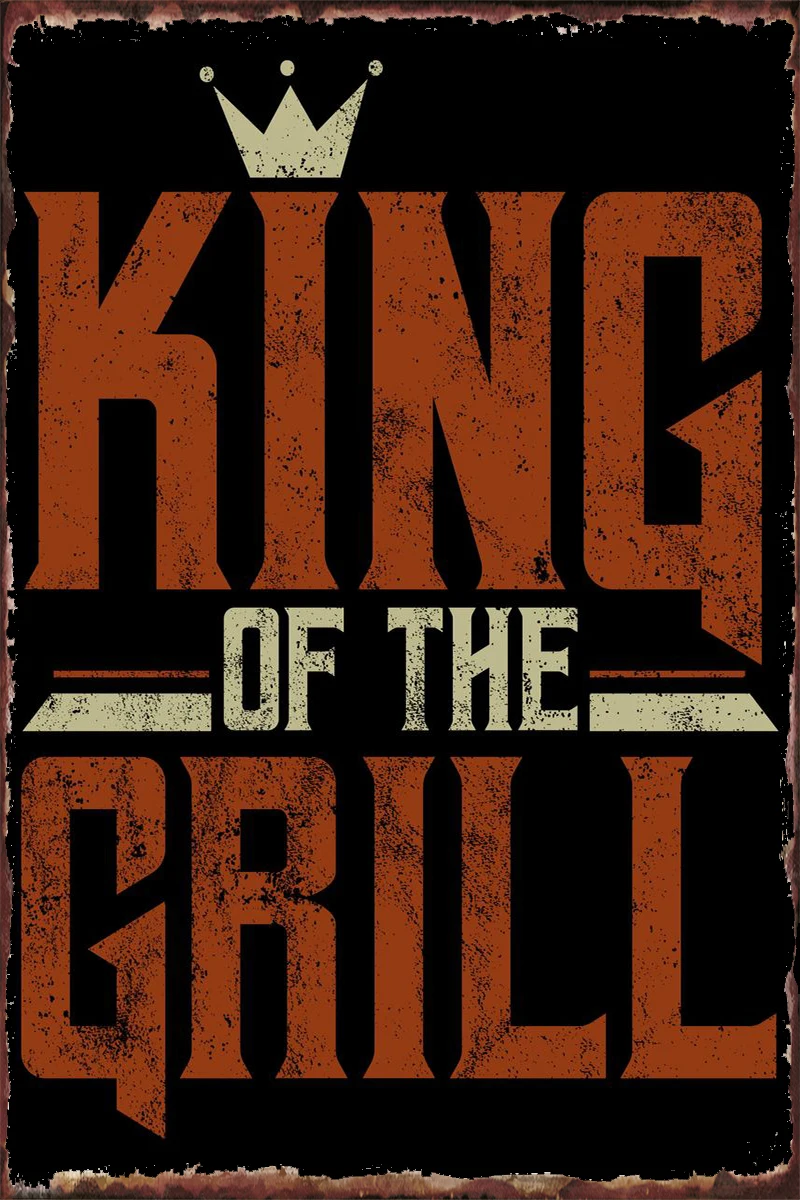 Гриль шеф-повара гриль ретро винтажный металлический знак жестяная вывеска