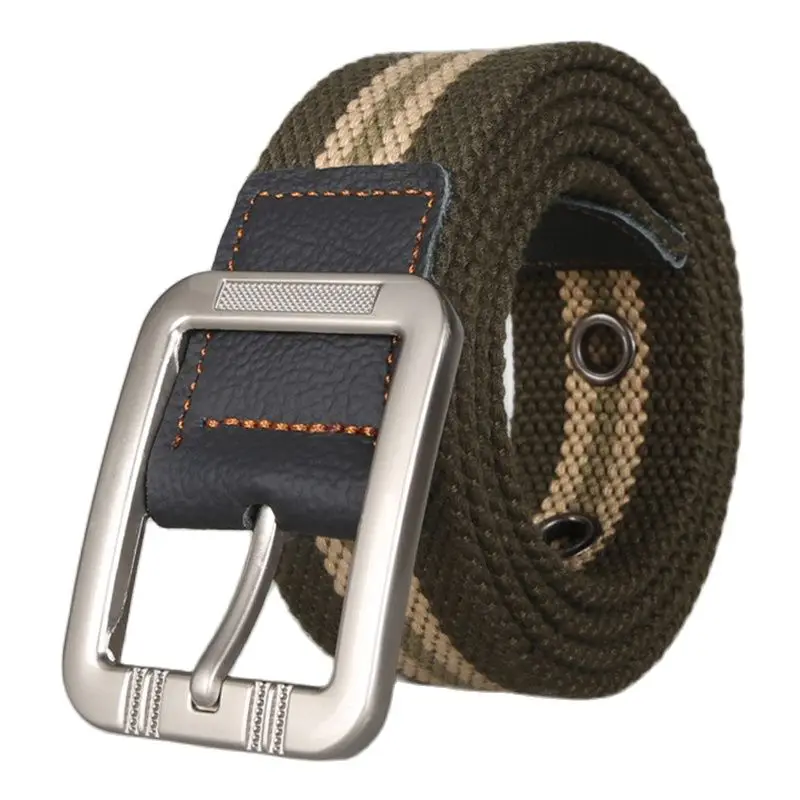 

Мужской и женский холщовый ремень с пряжкой с язычком Пряжка Прямая поставка Новинка популярный 3,8 см Широкий Простой отдых модный и удобны...