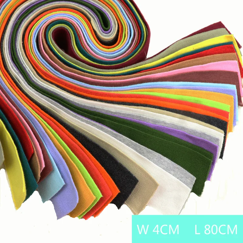 4*80 см высокая эластичная трикотажная Репсовая ткань из хлопка с