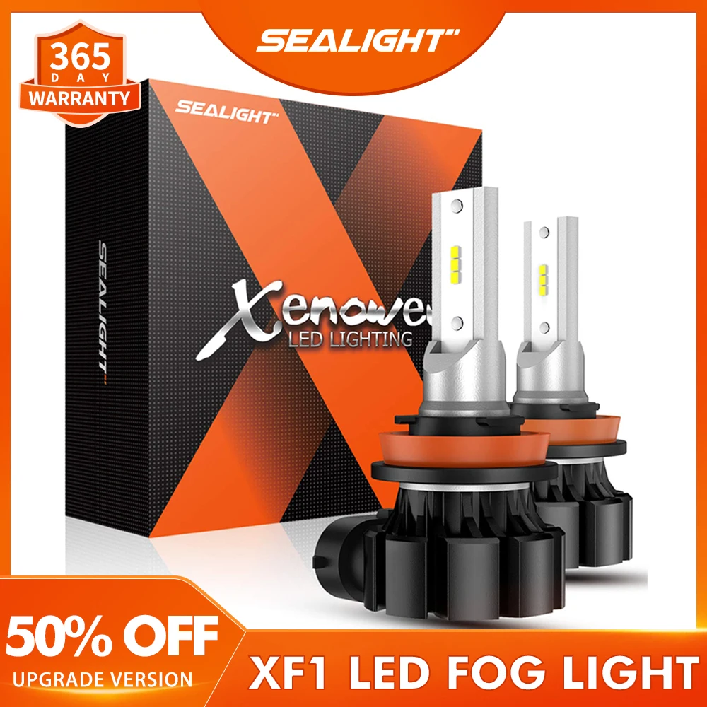 SEALIGHT-bombillas de luz LED antiniebla para coche, lámpara DRL de 12W, alta potencia, 5202 K, 9006