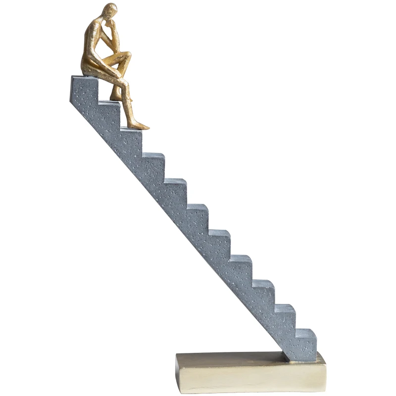 

Creative Thinker Statue Retro Character Sculpture Art Office Decor Home Decor Bookshelf Desk Decor culptur thinker statu decor