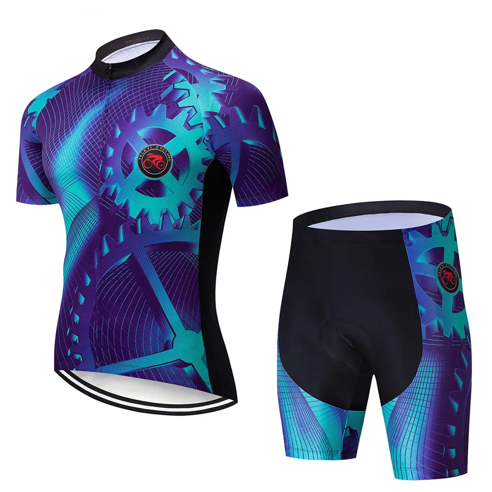 Model 5 Weimostar Blue gear велосипедная одежда для мужчин Sumemr MTB велосипедная одежда короткий рукав Велоспорт Джерси Набор быстросохнущая велосипедная одежда - Цвет: Model 5