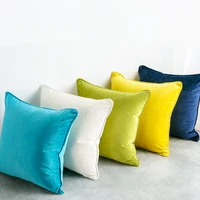 velvet pillowcase solid color elastic pillow case cushion cover 45x45cm 50x50cm 60x60cm