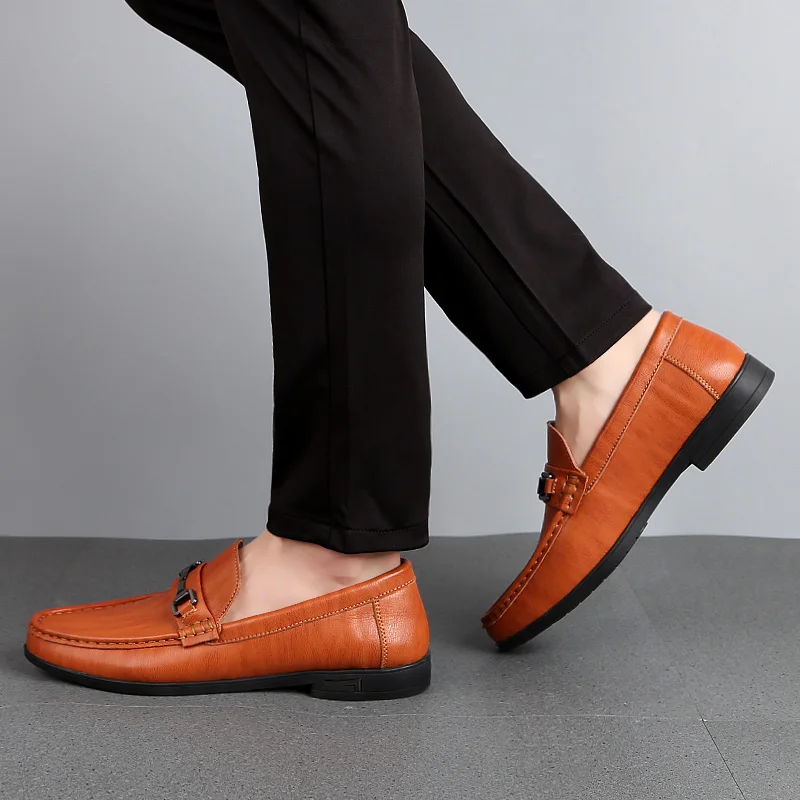2019 лоферы кожаные туфли мужская повседневная Летняя модная обувь официальная