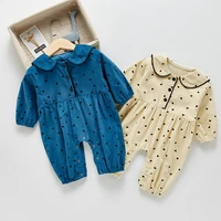 2021 new baby girl heart print romper fashion kids corduroy jumpsuit autumn long sleeve baby clothes toddler overalls 6m 3t
