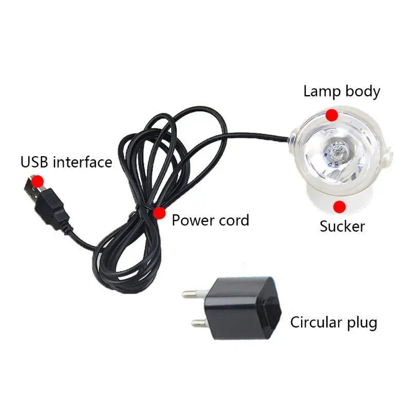 1 комплект красочный водонепроницаемый для аквариума освещение мини USB светодиодный для аквариума подводный пруд точечная лампа Регулируемое направление 6 цветов