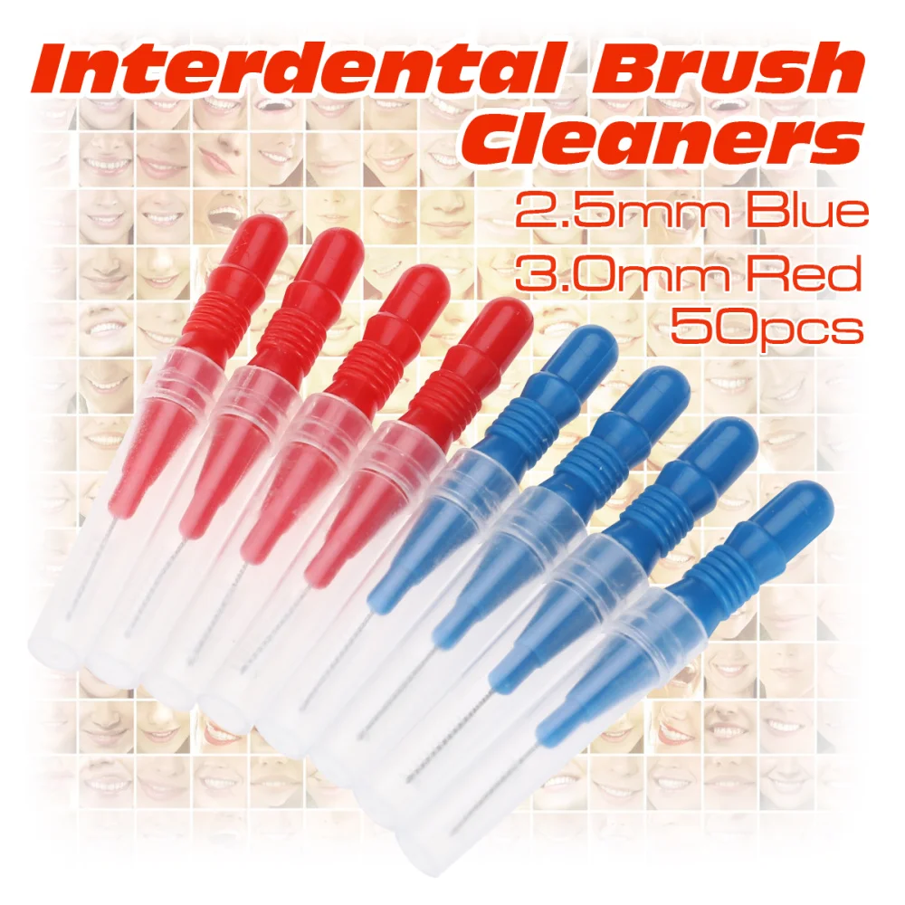 

50pcs Orthodontic Oral Care Interdental Brush Toothpick Between Teeth Brush Kit