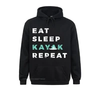 eat sleep kayak repeat kayaking canoe boating kajak oversized hoodie hoodies youth sweatshirts casual clothes graphic