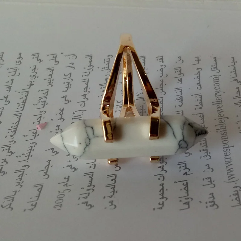 Новое модное шестигранное кольцо колонна с кристаллами и камнями цепи для женщин