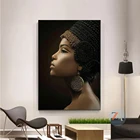 Черная африканская Обнаженная женщина картина маслом Печать на холсте Сексуальная фотография стены для гостиной домашний дизайн Декор